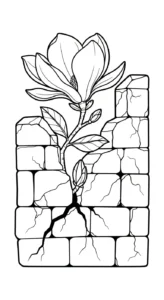 coloriage Magnolia pour enfant de 5 ans