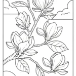 coloriage Magnolia pour enfant