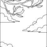 coloriage Magnolia et apprentissage