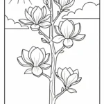 coloriage Magnolia a dessiner et imprimer