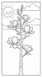 coloriage Magnolia a dessiner et imprimer