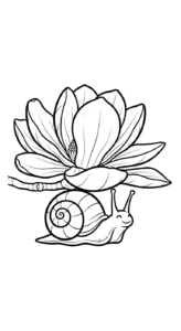 coloriage Magnolia pour enfant de 2 ans