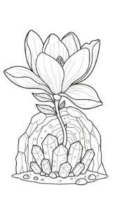 coloriage Magnolia pour enfant