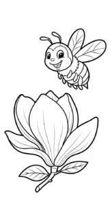 coloriage Magnolia à imprimer pour enfant de 7 ans
