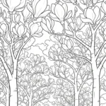 coloriage Magnolia gratuit en ligne