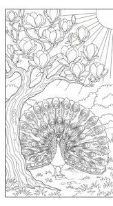 coloriage Magnolia gratuit en ligne
