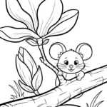 coloriage Magnolia de pour enfants