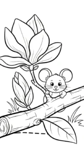 coloriage Magnolia de pour enfants