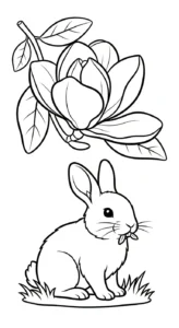 coloriage Magnolia et apprentissage