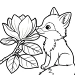 coloriage Magnolia à imprimer gratuitement pdf