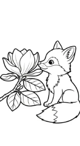 coloriage Magnolia à imprimer gratuitement pdf