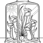 coloriage Nepenthes gratuit à imprimer