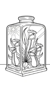 coloriage Nepenthes gratuit à imprimer