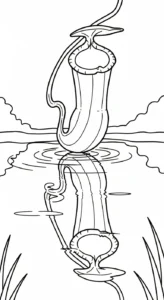 coloriage Nepenthes gratuit à imprimer
