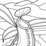 coloriage Nepenthes de pour enfants