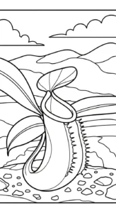 coloriage Nepenthes de pour enfants