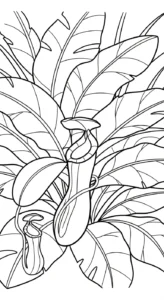 coloriage Nepenthes à imprimer pdf gratuit