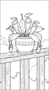 coloriage Nepenthes à imprimer gratuitement pdf