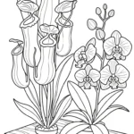 coloriage Nepenthes a imprimer gratuitement