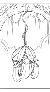 coloriage Nepenthes a telecharger