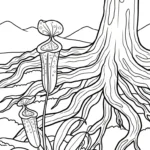 coloriage Nepenthes pour enfants à imprimer
