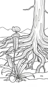 coloriage Nepenthes pour enfants à imprimer