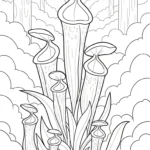 coloriage Nepenthes pour bebe a imprimer