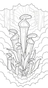 coloriage Nepenthes pour bebe a imprimer