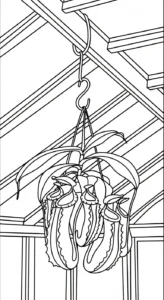 coloriage Nepenthes et decoupage