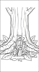 coloriage Nepenthes d
