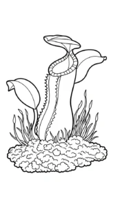 coloriage Nepenthes pour enfant de 3 ans