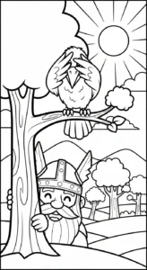 coloriage Odin à imprimer pour enfant de 8 ans