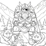 coloriage Odin pour enfant de 5 ans
