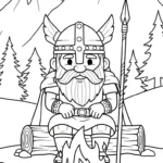 image pour coloriage Odin enfant