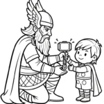 coloriage Odin à imprimer pour enfant de 8 ans