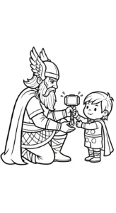 coloriage Odin à imprimer pour enfant de 8 ans