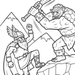 coloriage Odin pour enfant
