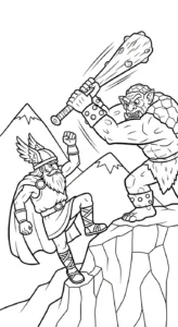 coloriage Odin pour enfant