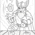 coloriage Odin et dessin a imprimer