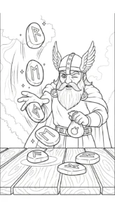 coloriage Odin et dessin a imprimer