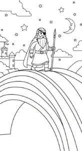 coloriage Odin à imprimer gratuit