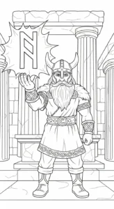 coloriage Odin pour enfants