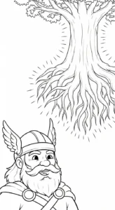 coloriage Odin pour enfant à imprimer