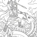 coloriage Odin pour enfants a imprimer