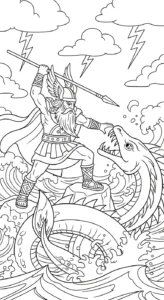 coloriage Odin pour enfants a imprimer