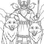coloriage Odin pour enfant de 4 ans