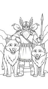 coloriage Odin pour enfant de 4 ans