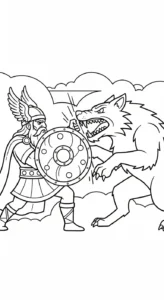 coloriage Odin a imprimer gratuit