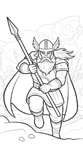 coloriage Odin gratuit à imprimer