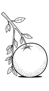 coloriage Orange pour enfant de 2 ans